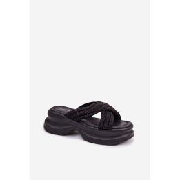 Moteriškos basutės iš audinio 5 cm platforma Step in style