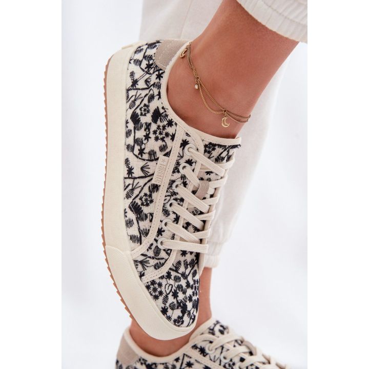 Moteriški sportbačiai smėlio spalvos su siuvinėjimu Big Star