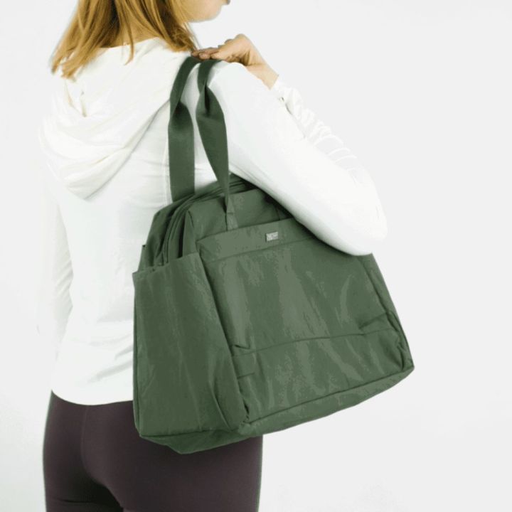 Moteriška pilates rankinė 46×28×21 cm chaki spalvos Solier