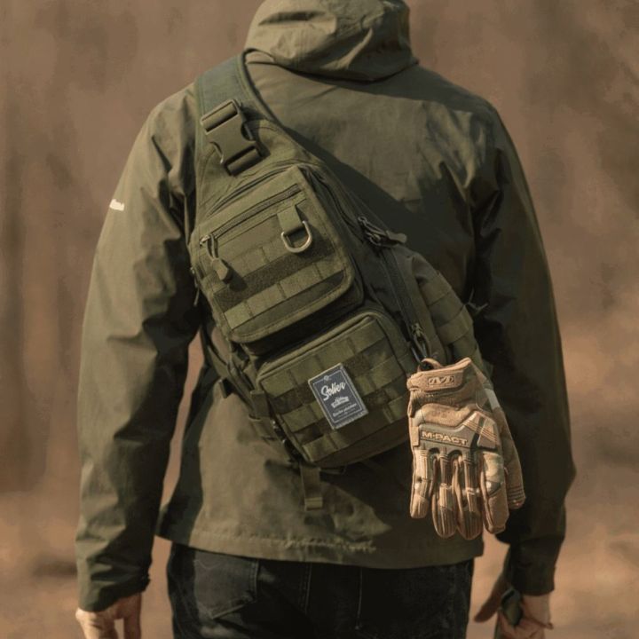 Moteriška kuprinė per petį iš Cordura žalia Solier