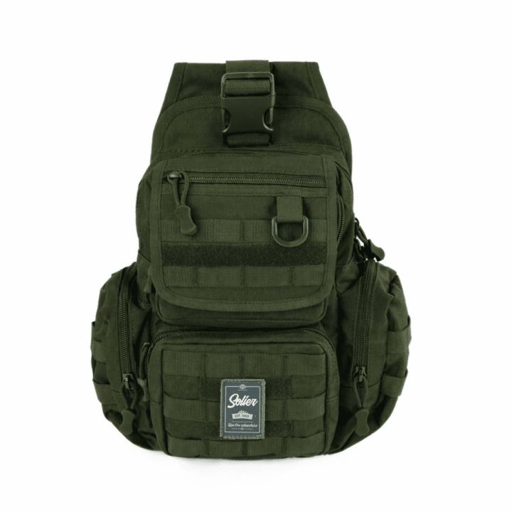 Moteriška kuprinė per petį iš Cordura žalia Solier