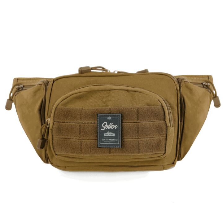 Moteriška juosmeninė rankinė iš Cordura, chaki spalvos Solier