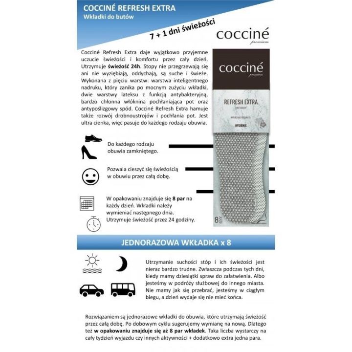 Coccine Refresh Extra Refreshing pagalvėlės 8 poros