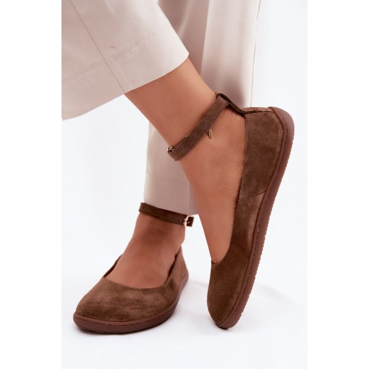 Moteriškos balerinos iš natūralios zomšos Step in style