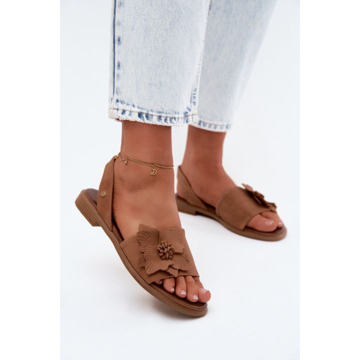 Moteriškos zomšinės basutės su gėlių dekoru Step in Style