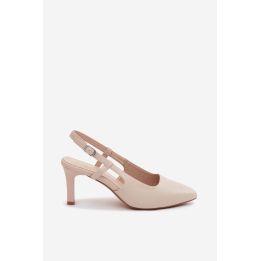 Moteriškos aukštakulnės basutės Sergio Leone SK157, smėlio spalvos