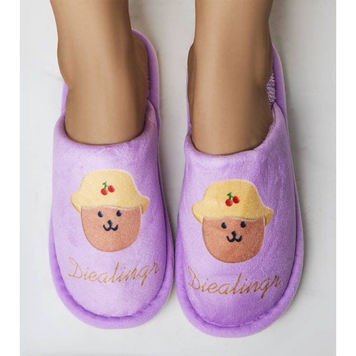 Violetinės minkštos šlepetės Diealings
