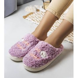 Violetinės minkštos šlepetės Why Bear