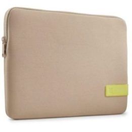 14" nešiojamojo kompiuterio dėklas Case Logic Reflect, Plaza Taupe/Sun-Lime