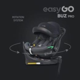 Automobilinė kėdutė EASYGO BUZ PRO i-Size 40–87 cm, granito