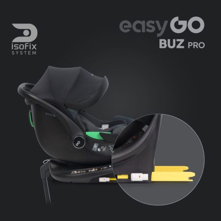 Automobilinė kėdutė EASYGO BUZ PRO i-Size 40–87 cm, granito