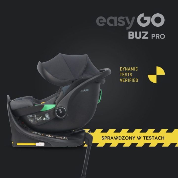 Automobilinė kėdutė EASYGO BUZ PRO i-Size 40–87 cm, granito