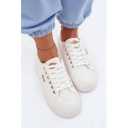 Lee Cooper moteriški kedai su nėriniais, balti
