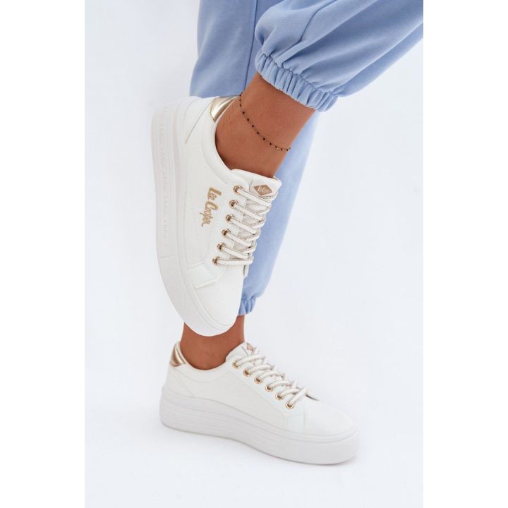 Lee Cooper moteriški platforminiai kedai, balti