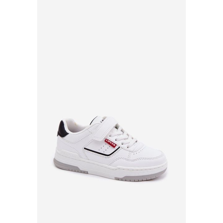 Vaikiški sportbačiai su lipniu užsegimu Levi's, balti