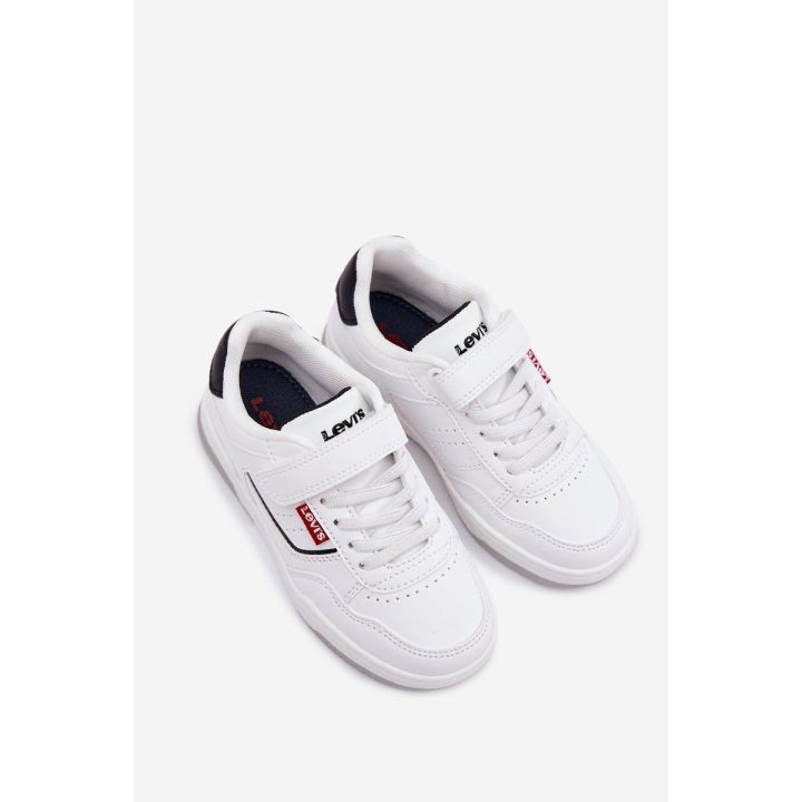Vaikiški sportbačiai su lipniu užsegimu Levi's, balti
