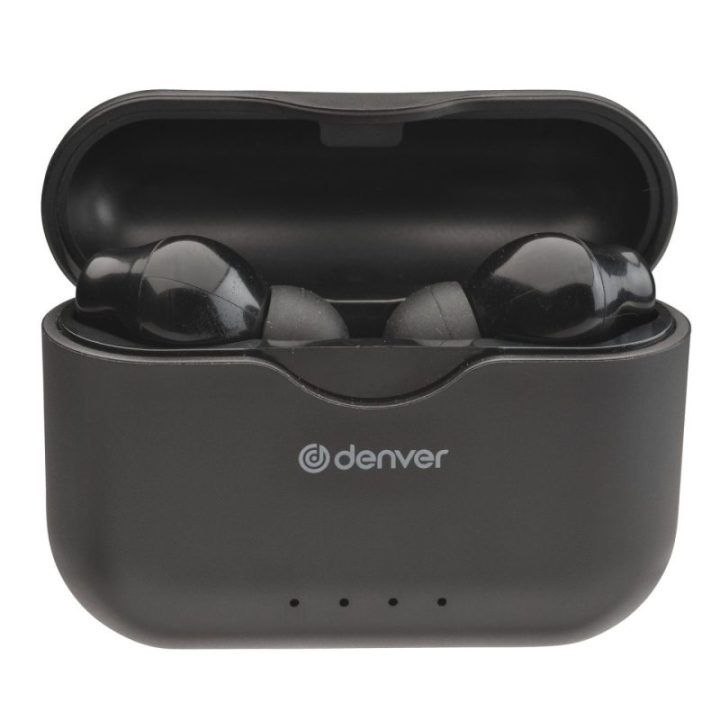 Denver TWE-37 juodos belaidės Bluetooth ausinės