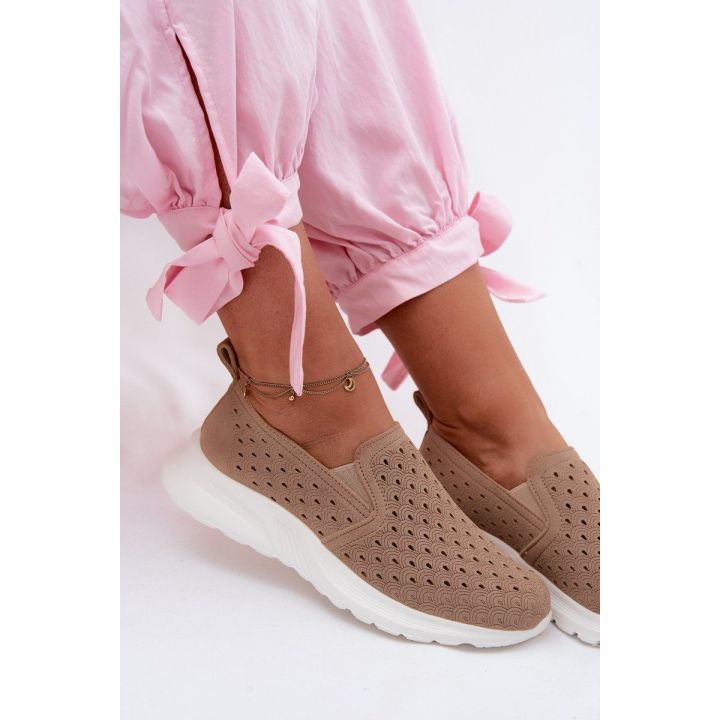 Moteriški slip-on sportbačiai Geressa, smėlio spalvos