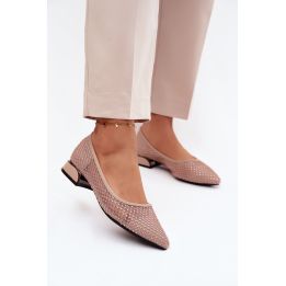 Moteriškos tinklinės balerinos Vinceza 62294, smėlio spalvos