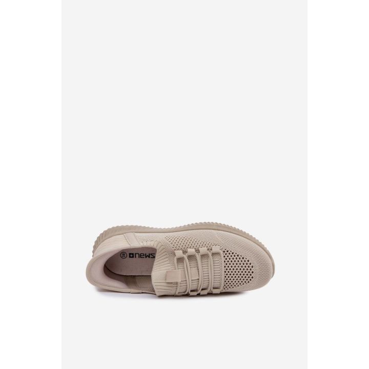 Moteriški sportiniai slip-on bateliai, smėlio ir alyvuogių spalvos