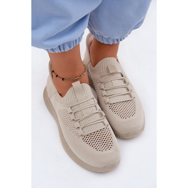 Moteriški sportiniai slip-on bateliai, smėlio ir alyvuogių spalvos