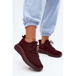 Moteriški tekstiliniai įsispiriami sportbačiai Big Star UU274053 Burgundy