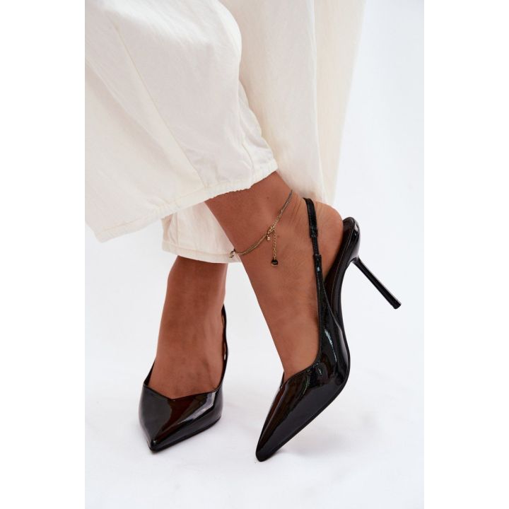 Aukštakulniai bateliai iš lakinės odos imitacijos Step in style